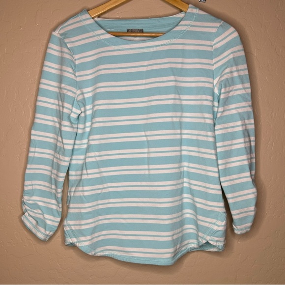 T by Talbots Striped Terry Pullover - Picture 1 of 5